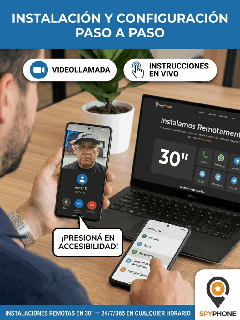 instalación remota celular espía