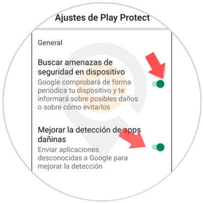 Desactivar ambos items