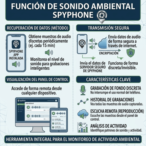 Micrófono ambiente para Android con SpyPhone - Escucha en vivo el entorno