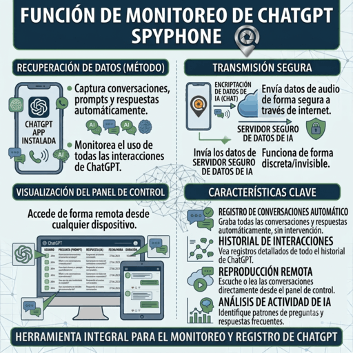 Monitoreo de ChatGPT con SpyPhone - Registra todas las consultas